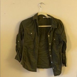 Green button down